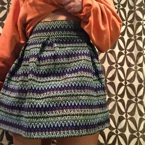 Multicolored zigzag skirt